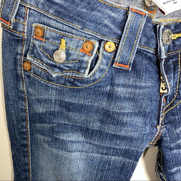 Vintage y2K True Religion Billy Straight Jeans Medium Wash 26 - Picture 4 of 7